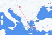 Flights from Osijek, Croatia to Mykonos, Greece