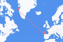Flights from A Coruña, Spain to Sisimiut, Greenland