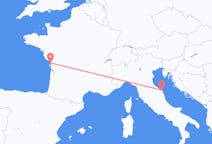 Flyg från La Rochelle, Frankrike till Ancona, Italien