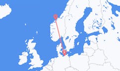 Vols depuis la ville de Kristiansund vers la ville de Rostock
