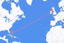 Flyreiser fra Rock Sound, Bahamas til Dublin, Irland