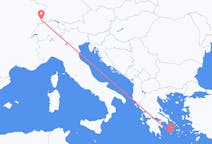 Flyg från Mulhouse, Schweiz till Milos, Grekland