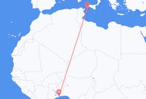 Vluchten van Lomé naar Pantelleria