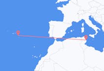 Flyrejser fra Monastir, Tunesien til Ponta Delgada, Portugal