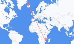 Flights from Vilankulo, Mozambique to Akureyri, Iceland