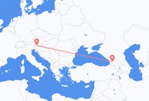 Vluchten van Koetaisi, Georgië naar Klagenfurt, Oostenrijk