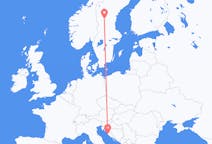 Flights from Zadar, Croatia to Sveg, Sweden