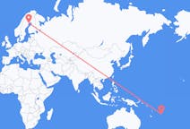 Flyrejser fra Kadavu Island, Fiji til Lulea, Sverige