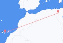 Loty z Tibissa w Algierii do Las Palmas de Gran Canaria w Hiszpanii