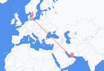 Lennot Al Ainilta, Yhdistyneet arabiemiirikunnat Kööpenhaminaan, Tanska