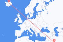 Flyreiser fra Kuwait, Kuwait til Akureyri, Island