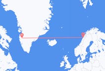 Flyg från Kangerlussuaq, Grönland till Bodø, Norge