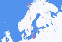 Flights from Stokmarknes, Norway to Gdańsk, Poland