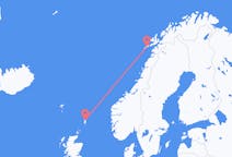Flug frá Leknesi, Noregi til Lerwick, Skotlandi