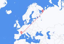 Flights from Arkhangelsk, Russia to Béziers, France