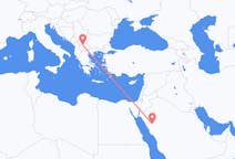 Flights from Al-`Ula to Skopje