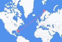 Flyg från George Town, Bahamas till Bardufoss, Norge