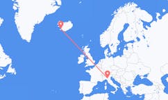 Flyg från Parma, Italien till Reykjavik, Island