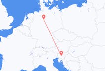슬로베니아발 류블랴나, 독일행 하노버 항공편