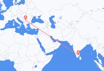Flyreiser fra Tiruchirappalli, India til byen Niš, Serbia