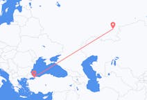 Vluchten van Istanboel naar Magnitogorsk