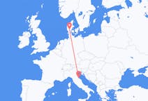 Flights from Rimini, Italy to Billund, Denmark