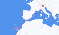 Flyreiser fra Las Palmas, Spania til Verona, Italia