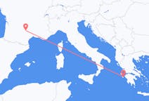 フランスのから ロデーズ、ギリシャのへ ザキントス島フライト