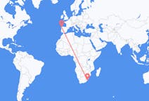 Flyg från Margate, KwaZulu-Natal, Sydafrika till Santiago de Compostela, Spanien