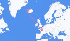 Flyg från Limoges, Frankrike till Reykjavik, Island