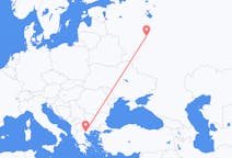 Vluchten van Moskou, Rusland naar Thessaloniki, Griekenland