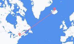 航班从美国拉特兰市市到阿克雷里市，冰岛塞尔