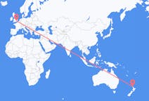Flyg från Whangarei, Nya Zeeland till London, England