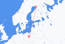 Vluchten van Łódź naar Oulu