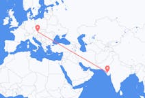 インド、 カンドラから、インド、ウィーンへ行きのフライト