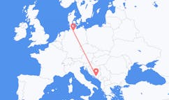 Flyg från Mostar till Hamburg