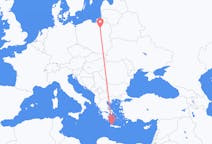 Flights from Szymany, Szczytno County, Poland to Chania, Greece