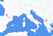 Flyg från Ohrid, Nordmakedonien till Lourdes (kommun i Brasilien, São Paulo, lat -20,94, long -50,24), Frankrike