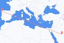 Flyg från Al Qasim, Saudiarabien till Santiago de Compostela, Spanien