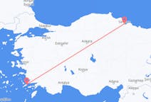 出发地 土耳其出发地 薩姆松目的地 希腊科斯岛的航班