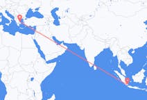 出发地 印度尼西亚出发地 班達楠榜目的地 希腊斯基亚索斯的航班