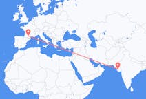 Flyreiser fra Jamnagar, India til Toulouse, Frankrike