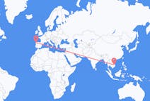 Flyg från Pleiku, Vietnam till Santiago de Compostela, Spanien