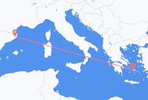 出发地 希腊出发地 Paros目的地 西班牙赫罗纳的航班