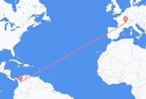 Flyreiser fra Medellín, Colombia til Lyon, Frankrike