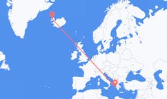 Flights from the city of Cephalonia, Greece to the city of Ísafjörður, Iceland