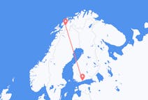 Vluchten van Andselv, Noorwegen naar Helsinki, Finland