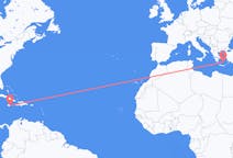 Flyreiser fra Kingston, Jamaica til Santorini, Hellas