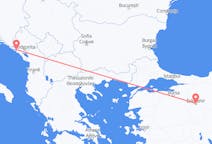 Flyreiser fra Eskişehir, til Tivat