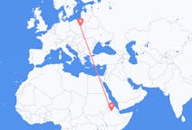 Flyrejser fra Lalibela til Warszawa